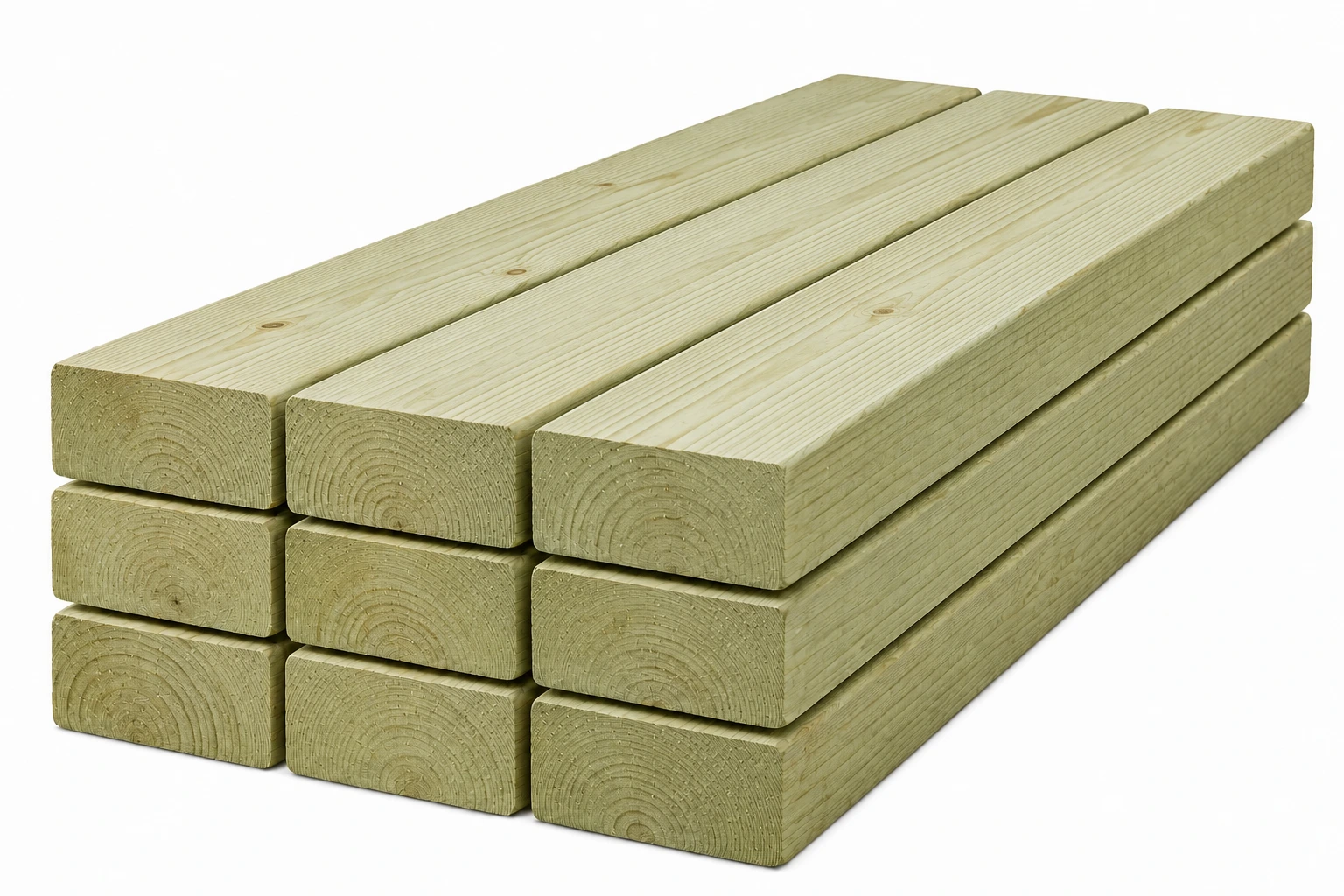RezWood™ 2200 treated lumber bunk visualization with visible grain and knots
